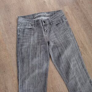 American Eagle gray straight leg jeans